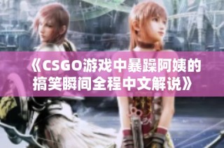 《CSGO游戏中暴躁阿姨的搞笑瞬间全程中文解说》