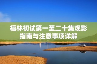 福林初试第一至二十集观影指南与注意事项详解