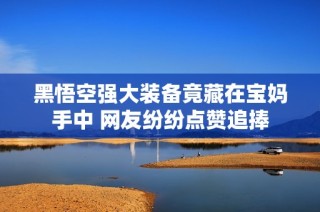 黑悟空强大装备竟藏在宝妈手中 网友纷纷点赞追捧