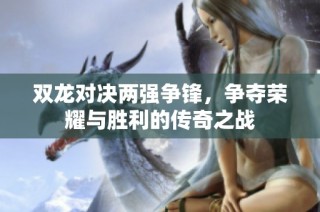 双龙对决两强争锋，争夺荣耀与胜利的传奇之战