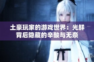 土豪玩家的游戏世界：光鲜背后隐藏的辛酸与无奈
