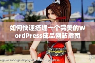 如何快速搭建一个完美的WordPress成品网站指南