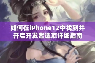如何在iPhone12中找到并开启开发者选项详细指南