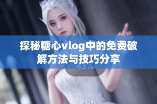 探秘糖心vlog中的免费破解方法与技巧分享