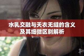 水乳交融与天衣无缝的含义及其细微区别解析