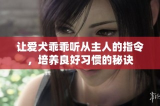 让爱犬乖乖听从主人的指令，培养良好习惯的秘诀