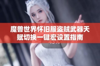 魔兽世界怀旧服盗贼武器天赋切换一键宏设置指南