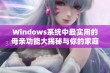 Windows系统中最实用的母亲功能大揭秘与你的家庭生活相辅相成