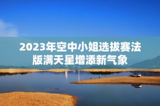 2023年空中小姐选拔赛法版满天星增添新气象