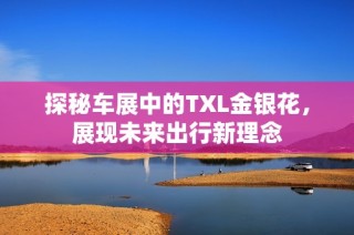 探秘车展中的TXL金银花，展现未来出行新理念