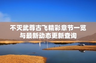 不灭武尊古飞精彩章节一览与最新动态更新查询