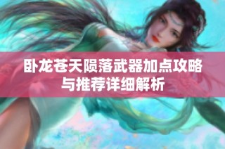 卧龙苍天陨落武器加点攻略与推荐详细解析