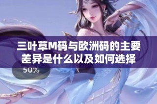 三叶草M码与欧洲码的主要差异是什么以及如何选择