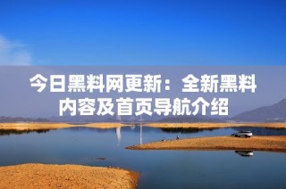 今日黑料网更新：全新黑料内容及首页导航介绍