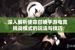 深入解析使命召唤手游电竞挑战模式的玩法与技巧