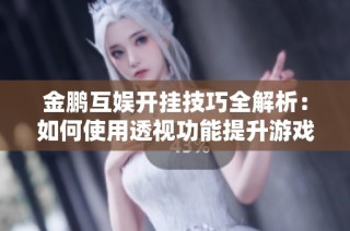 金鹏互娱开挂技巧全解析：如何使用透视功能提升游戏体验