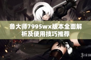 鲁大师7995wx版本全面解析及使用技巧推荐