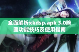 全面解析xkdsp.apk 3.0隐藏功能技巧及使用指南