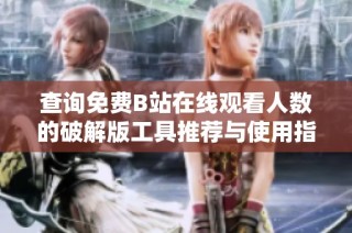 查询免费B站在线观看人数的破解版工具推荐与使用指南