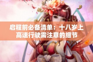 启程前必备清单：十八岁上高速行驶需注意的细节