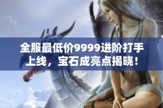 全服最低价9999进阶打手上线，宝石成亮点揭晓！