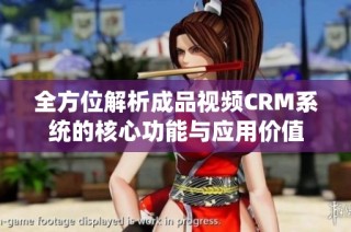 全方位解析成品视频CRM系统的核心功能与应用价值