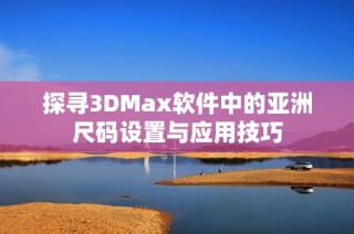 探寻3DMax软件中的亚洲尺码设置与应用技巧