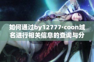 如何通过by12777·coon域名进行相关信息的查询与分析