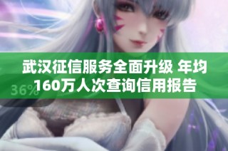 武汉征信服务全面升级 年均160万人次查询信用报告
