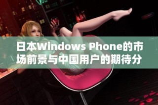 日本Windows Phone的市场前景与中国用户的期待分析