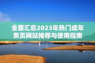 全面汇总2023年热门成年黄页网站推荐与使用指南