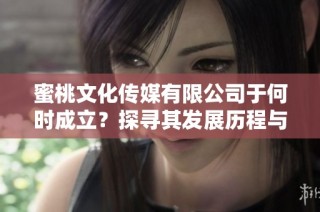 蜜桃文化传媒有限公司于何时成立？探寻其发展历程与影响力