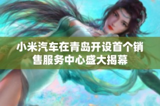 小米汽车在青岛开设首个销售服务中心盛大揭幕