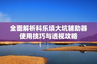 全面解析科乐填大坑辅助器使用技巧与透视攻略