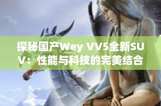 探秘国产Wey VV5全新SUV：性能与科技的完美结合