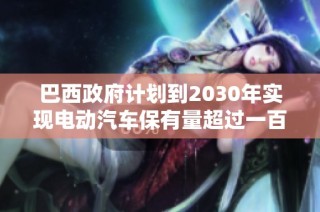 巴西政府计划到2030年实现电动汽车保有量超过一百万辆