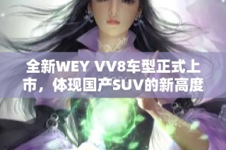 全新WEY VV8车型正式上市，体现国产SUV的新高度与实力