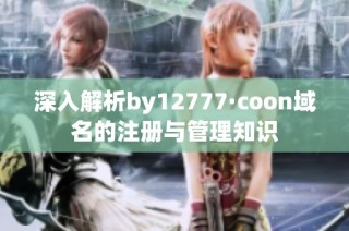 深入解析by12777·coon域名的注册与管理知识