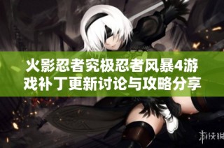 火影忍者究极忍者风暴4游戏补丁更新讨论与攻略分享