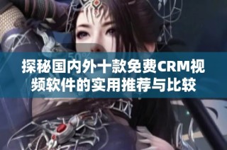 探秘国内外十款免费CRM视频软件的实用推荐与比较