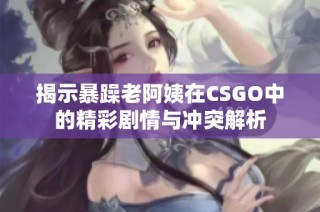 揭示暴躁老阿姨在CSGO中的精彩剧情与冲突解析