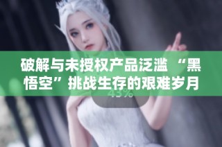 破解与未授权产品泛滥 “黑悟空”挑战生存的艰难岁月