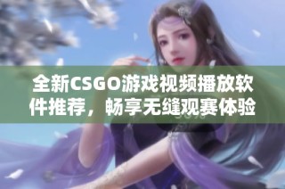 全新CSGO游戏视频播放软件推荐，畅享无缝观赛体验