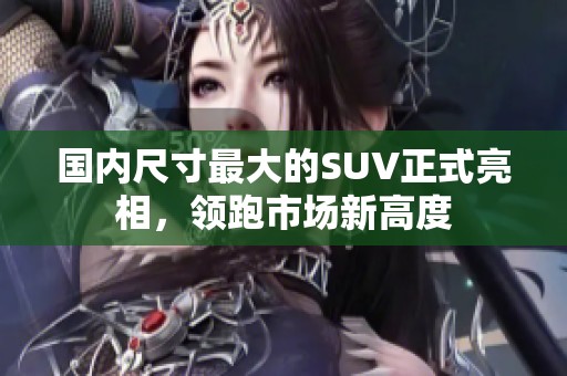 国内尺寸最大的SUV正式亮相，领跑市场新高度