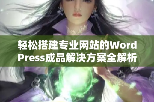 轻松搭建专业网站的WordPress成品解决方案全解析