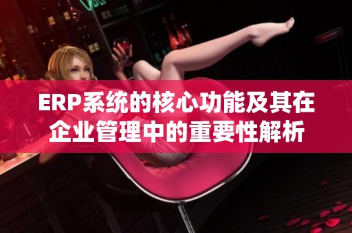 ERP系统的核心功能及其在企业管理中的重要性解析
