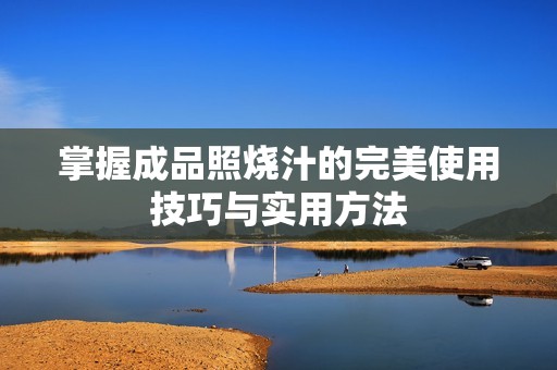 掌握成品照烧汁的完美使用技巧与实用方法