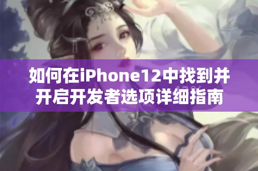 如何在iPhone12中找到并开启开发者选项详细指南