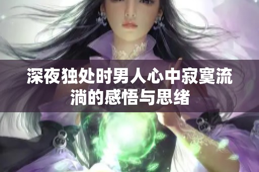 深夜独处时男人心中寂寞流淌的感悟与思绪