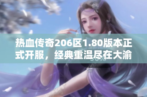 热血传奇206区1.80版本正式开服，经典重温尽在大渝论坛